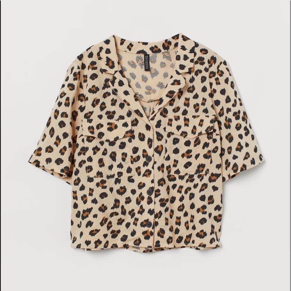 H&M Leopard Button Up